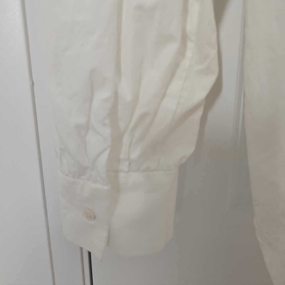 Sandro Paris White Ruffled Blouse, Size Small - Picture 5 of 8